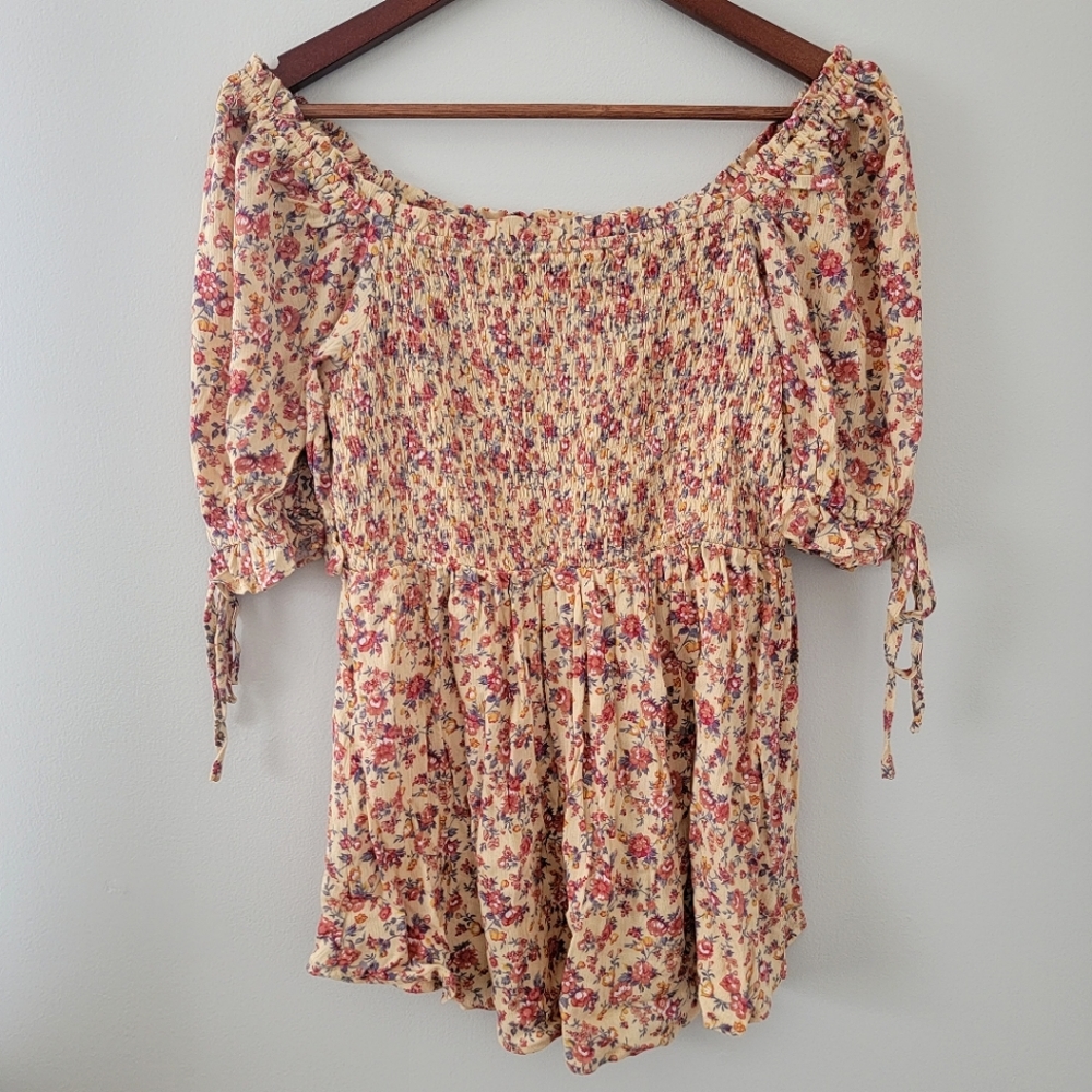 NWOT Jodifl Off-the-Shoulder Floral Bohemian Top-M